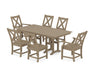 POLYWOOD Braxton 7-Piece Farmhouse Dining Set in Vintage Sahara image