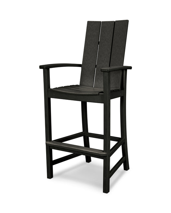 POLYWOOD Modern Adirondack Bar Chair in Black image