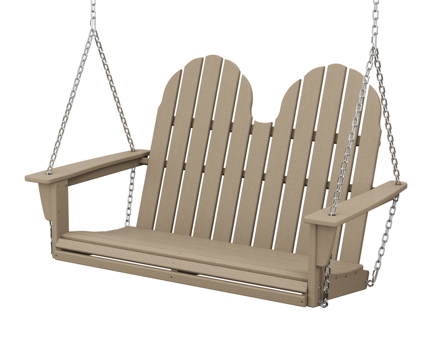 POLYWOOD Vineyard Adirondack 48" Swing in Vintage Sahara