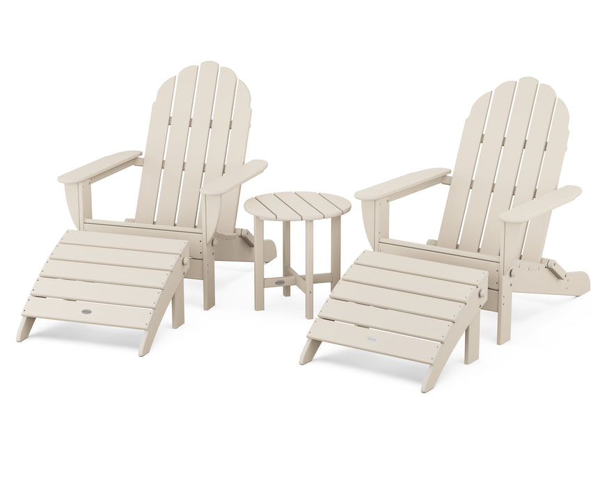 POLYWOOD Classic Oversized Adirondack 5-Piece Casual Set in Sand image