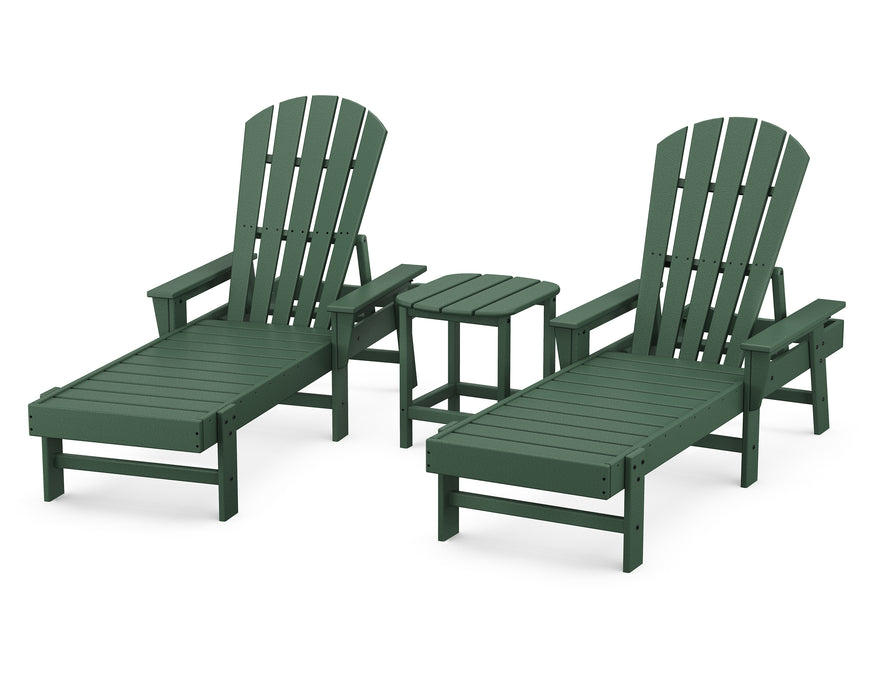 POLYWOOD South Beach Chaise 3-Piece Set in Green image