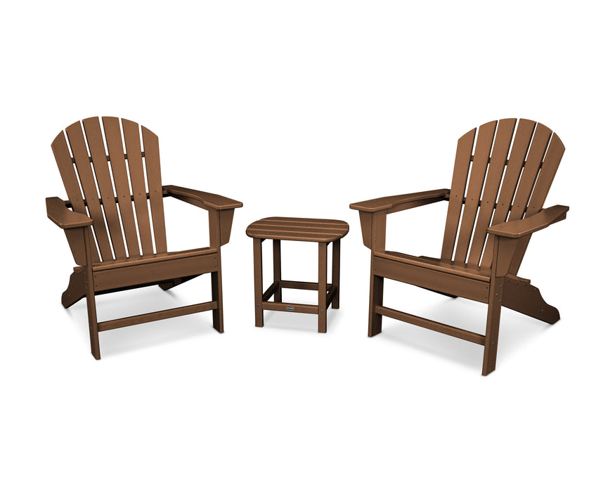 POLYWOOD South Beach Adirondack 3-Piece Set in Teak