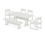 POLYWOOD EDGE 6-Piece Dining Set with Trestle Legs in Vintage White image