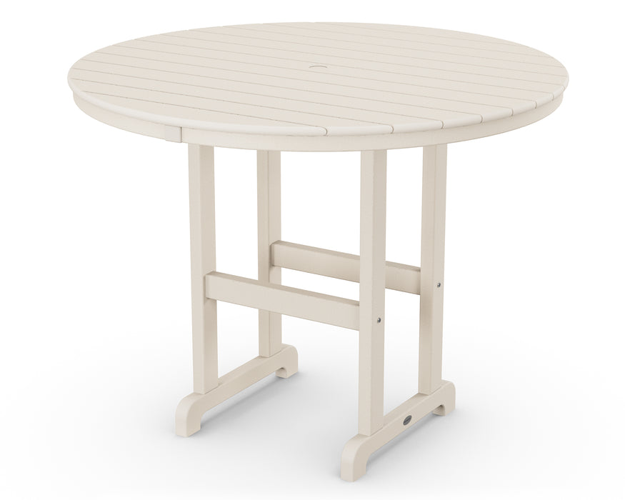 POLYWOOD 48" Round Farmhouse Counter Table in Sand image