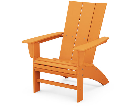 POLYWOOD Modern Curveback Adirondack Chair in Tangerine image