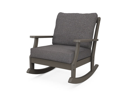 POLYWOOD Braxton Deep Seating Rocking Chair in Vintage Coffee / Ash Charcoal image