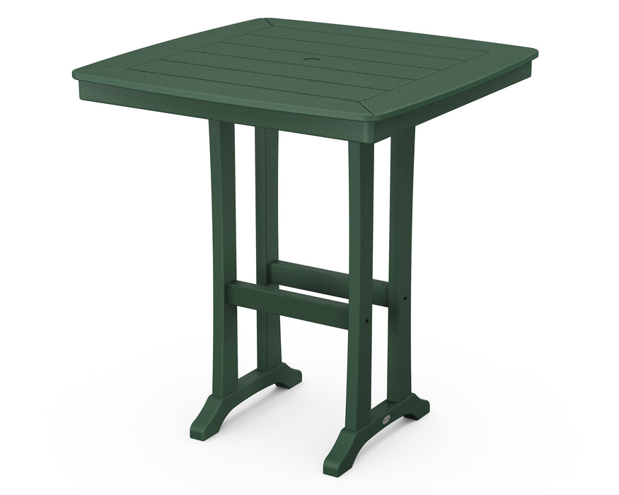 POLYWOOD Nautical Trestle 37" Bar Table in Green image