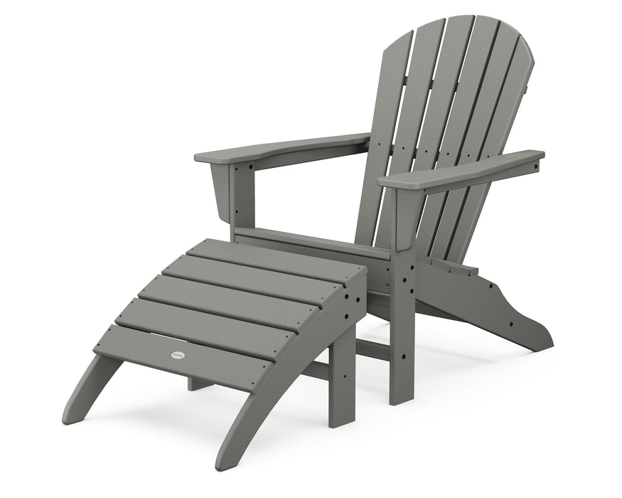 POLYWOOD South Beach Adirondack 2-Piece Set in Slate Grey image