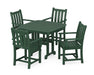 POLYWOOD Traditional Garden 5-Piece Dining Set in Green image