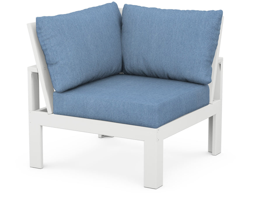 Unbranded Modular Corner Chair in White / Sky Blue