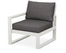 POLYWOOD EDGE Modular Left Arm Chair in Vintage White / Ash Charcoal image