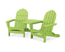 POLYWOOD Classic Oversized Adirondacks with Angled Connecting Table in Lime image