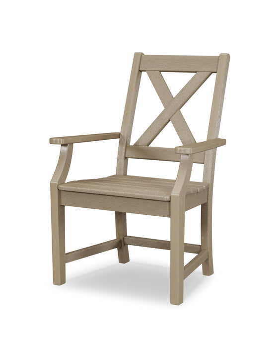 POLYWOOD Braxton Dining Arm Chair in Vintage Sahara