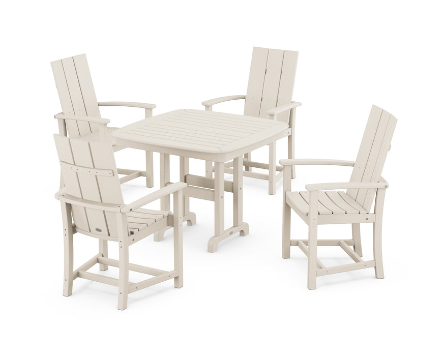 POLYWOOD Modern Adirondack 5-Piece Dining Set in Sand