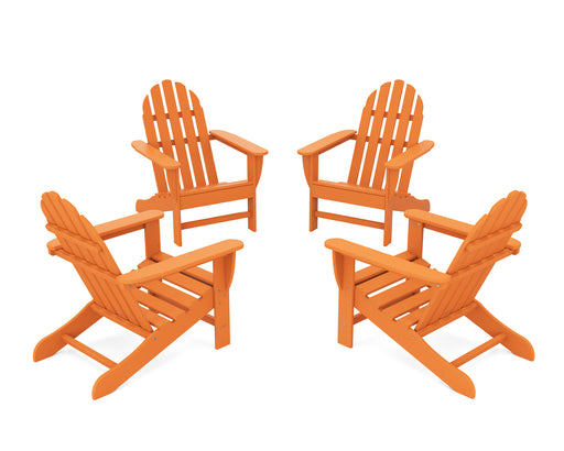 POLYWOOD 4-Piece Classic Adirondack Conversation Set in Tangerine image