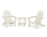 POLYWOOD Classic Adirondack 3-Piece Set with South Beach 18" Side Table in Sand image