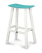 POLYWOOD Contempo 30" Saddle Bar Stool in White / Aruba image