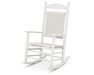 POLYWOOD Jefferson Woven Rocking Chair in White / White Loom image