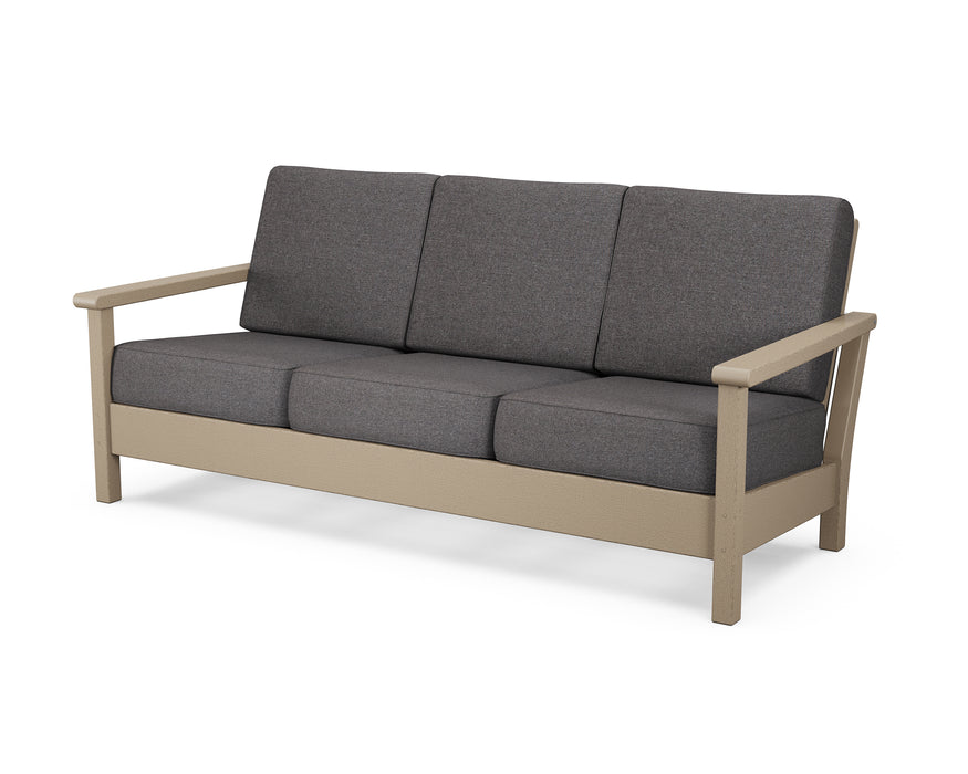 POLYWOOD Harbour Deep Seating Sofa in Vintage Sahara / Ash Charcoal image