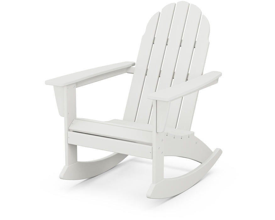 POLYWOOD Vineyard Adirondack Rocking Chair in Vintage White