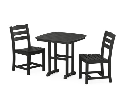 POLYWOOD La Casa Cafe Side Chair 3-Piece Dining Set in Black image