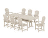 POLYWOOD Palm Coast 9-Piece Farmhouse Dining Set with Trestle Legs in Sand image