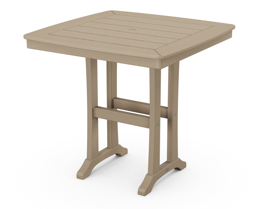POLYWOOD Nautical Trestle 37" Counter Table in Vintage Sahara image