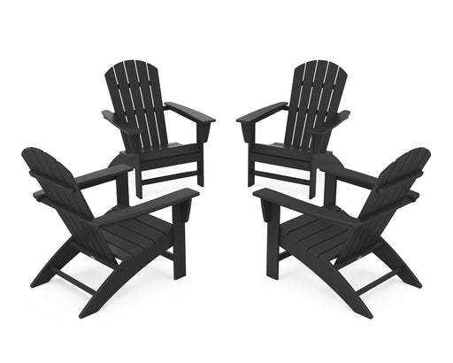 POLYWOOD Nautical 4-Piece Adirondack Conversation Set in Black image