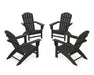 POLYWOOD Nautical 4-Piece Adirondack Conversation Set in Black image
