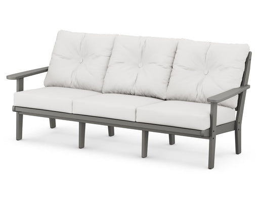 POLYWOOD Lakeside Deep Seating Sofa in Slate Grey / Natural Linen image