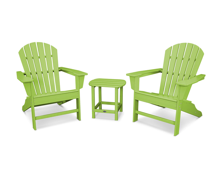 POLYWOOD South Beach Adirondack 3-Piece Set in Lime