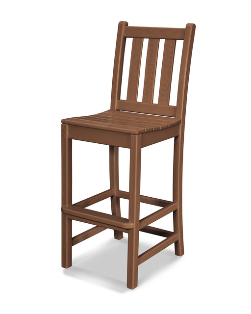 POLYWOOD Traditional Garden Bar Side Chair in Teak image