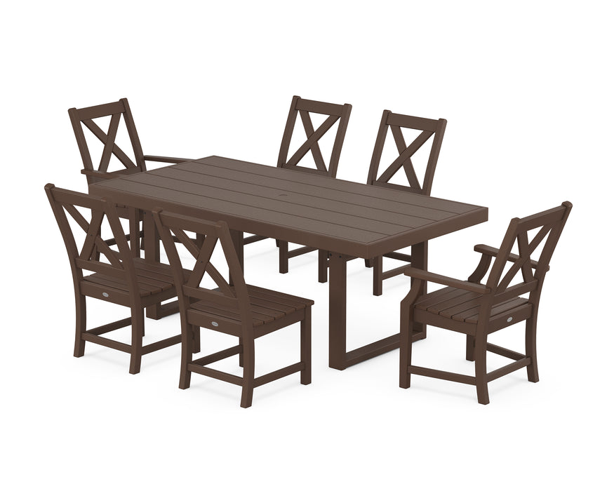 POLYWOOD Braxton 7-Piece Dining Set in Mahogany