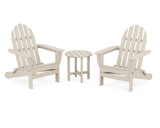 POLYWOOD Classic Folding Adirondack 3-Piece Set in Sand image