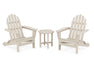 POLYWOOD Classic Folding Adirondack 3-Piece Set in Sand image