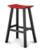 POLYWOOD Contempo 30" Saddle Bar Stool in Black / Sunset Red image