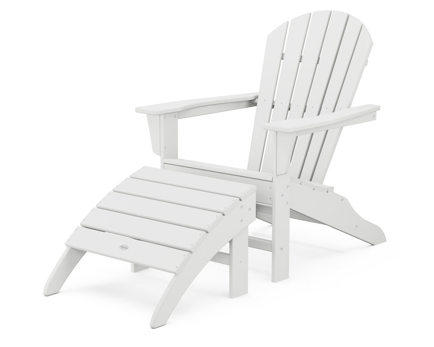 POLYWOOD South Beach Adirondack 2-Piece Set in White