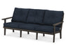 POLYWOOD Lakeside Deep Seating Sofa in Vintage Coffee / Marine Indigo image