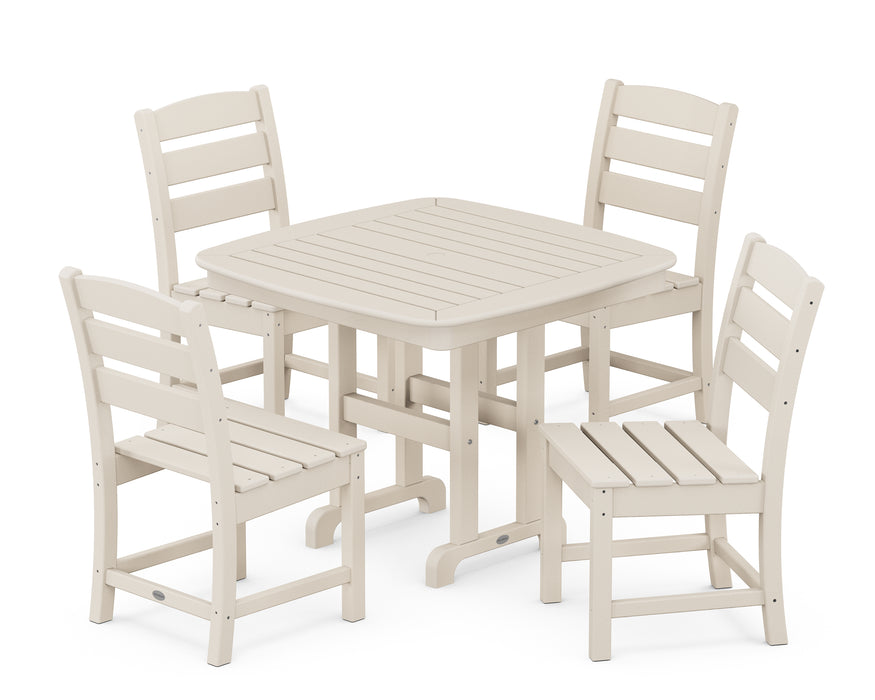 POLYWOOD Lakeside 5-Piece Side Chair Dining Set in Sand