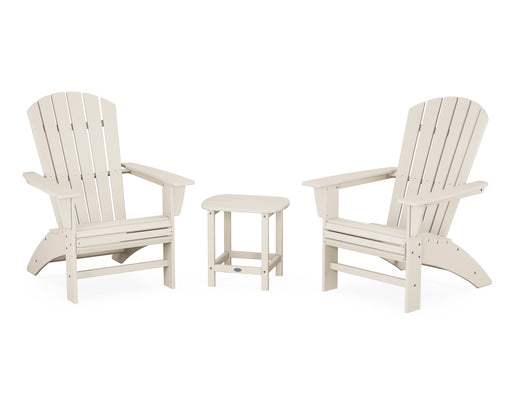 POLYWOOD Nautical 3-Piece Curveback Adirondack Set in Sand image