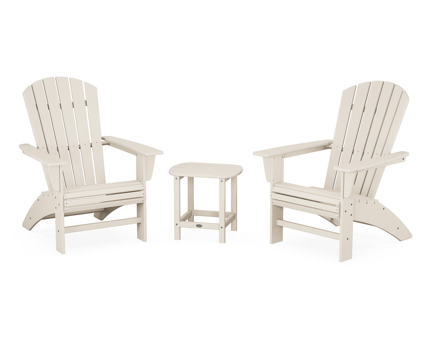 POLYWOOD Nautical 3-Piece Curveback Adirondack Set in Sand image