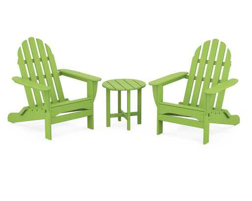 POLYWOOD Classic Folding Adirondack 3-Piece Set in Lime image