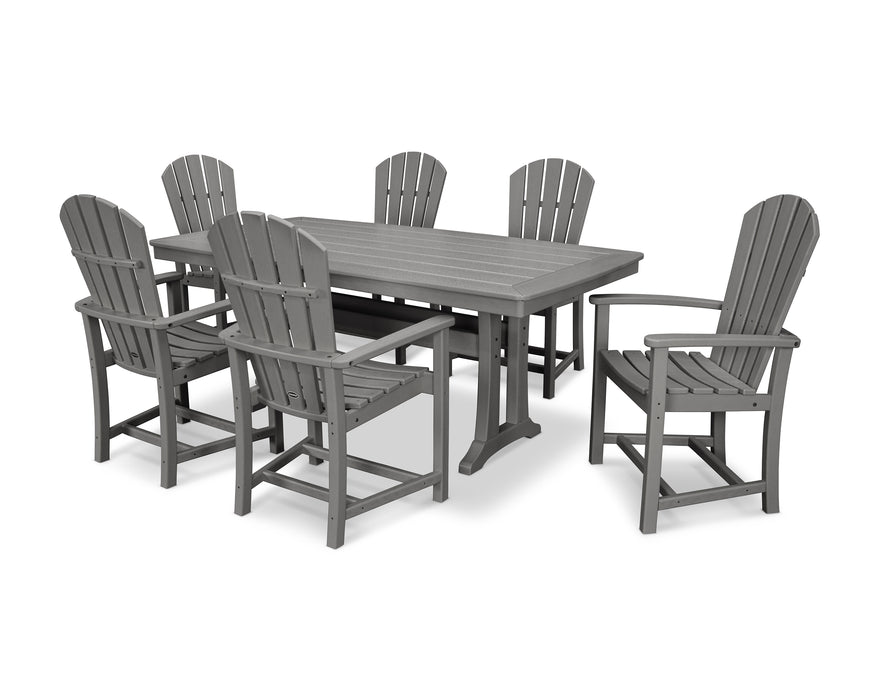 POLYWOOD 7 Piece  Palm Coast Dining Set in Slate Grey