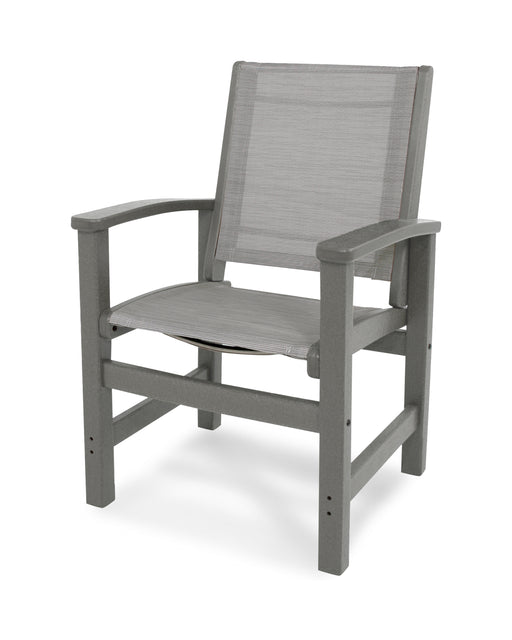 POLYWOOD Coastal Dining Chair in Slate Grey / Metallic Sling image