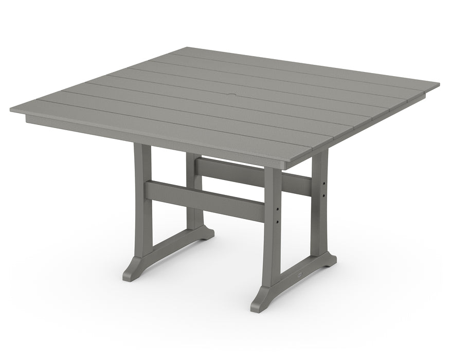 POLYWOOD Farmhouse Trestle 59" Counter Table in Slate Grey image