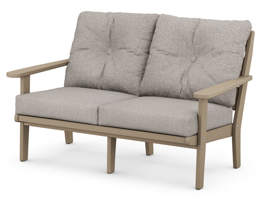 POLYWOOD Lakeside Deep Seating Loveseat in Vintage Sahara / Weathered Tweed image
