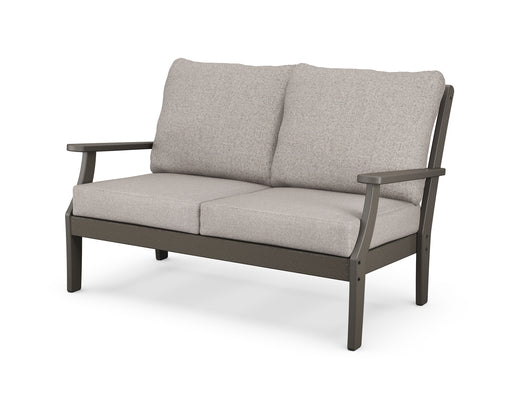 POLYWOOD Braxton Deep Seating Loveseat in Vintage Coffee / Weathered Tweed image