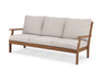POLYWOOD Braxton Deep Seating Sofa in Teak / Dune Burlap image