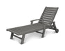 POLYWOOD Signature Chaise with Wheels in Slate Grey image