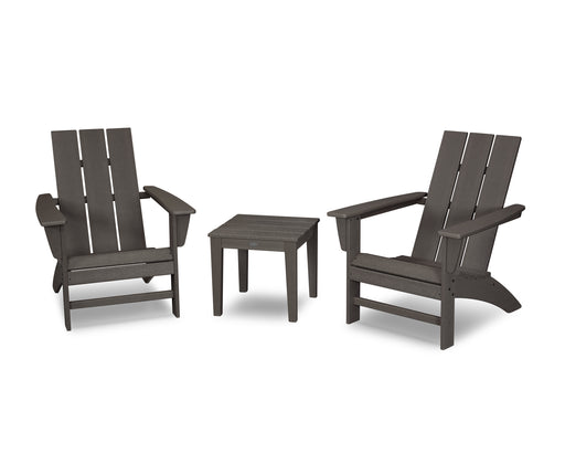 POLYWOOD Modern Adirondack 3-Piece Set in Vintage Coffee image